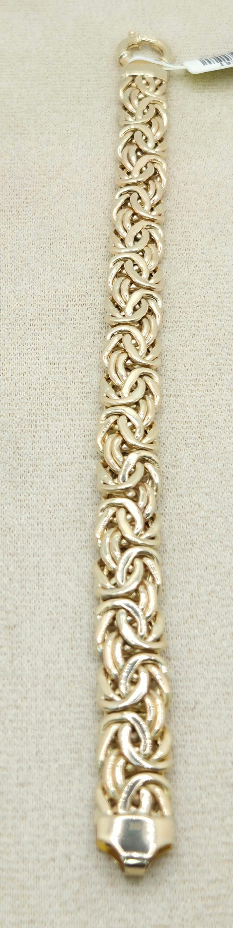 10KT BYZENTINE BRACELET Size 7INCH 10.5MM Weight 11.7GR