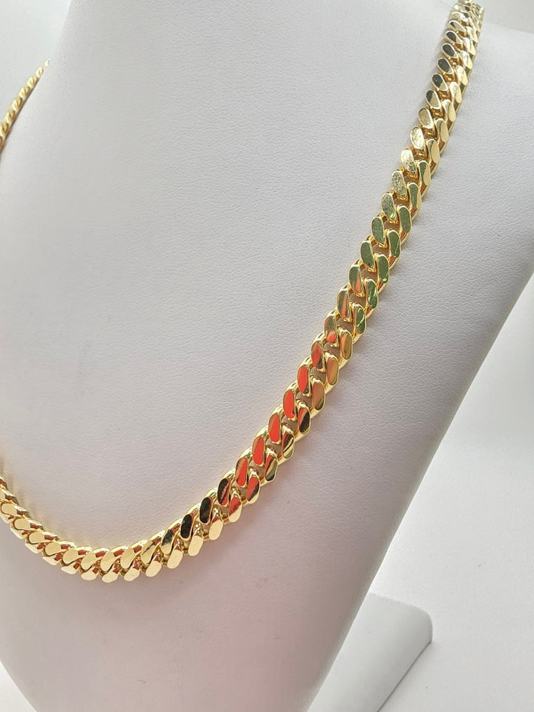 10KT SOLID MIAMI CUBAN CHAIN Size 24INCH 7MM Weight 76GR