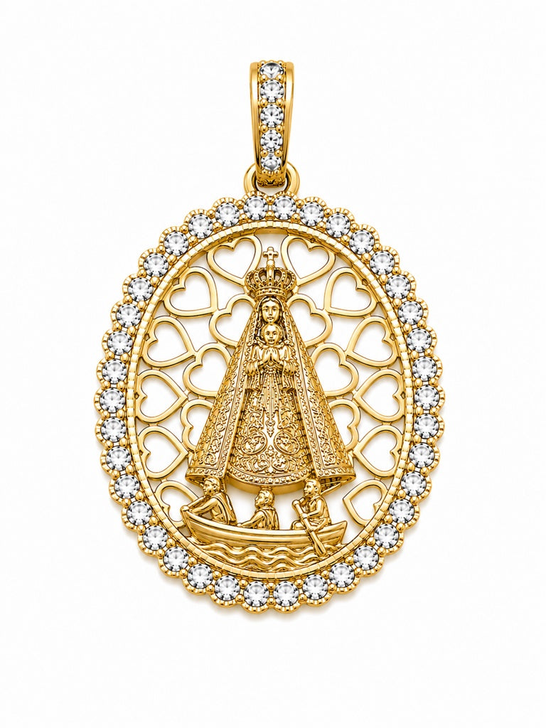 10K VIRGEN DE LA CARIDAD PENDANT Size