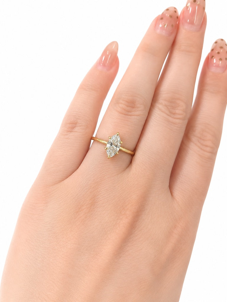 14KT LAB GROWN DIAMOND ENGAGEMENT RING Size 7