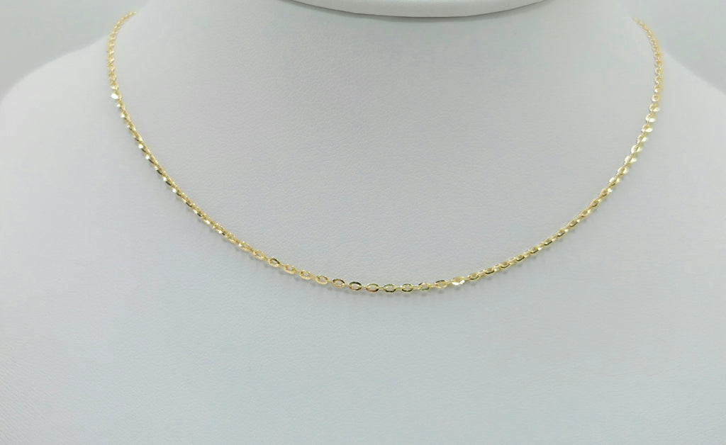 10KT ROLO CHAIN  Size 20INCH 2MM Weight 4GR