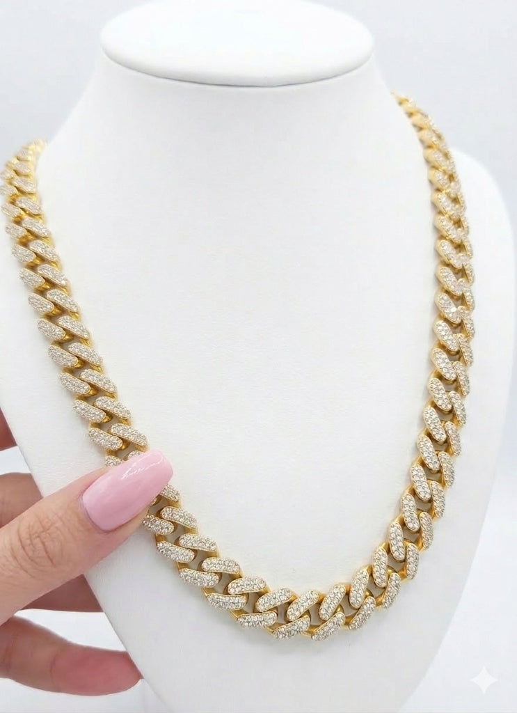 10KT SPECIAL OFFER KAROL G DESIGN MONACO STYLE CHAIN Size 20INCH 11MM Weigth 53.3GR
