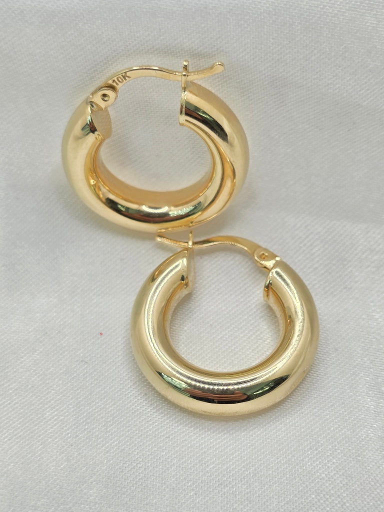 10KT PLAIN HOOPS EARRINGS Size 5MM Weight 2.9GR