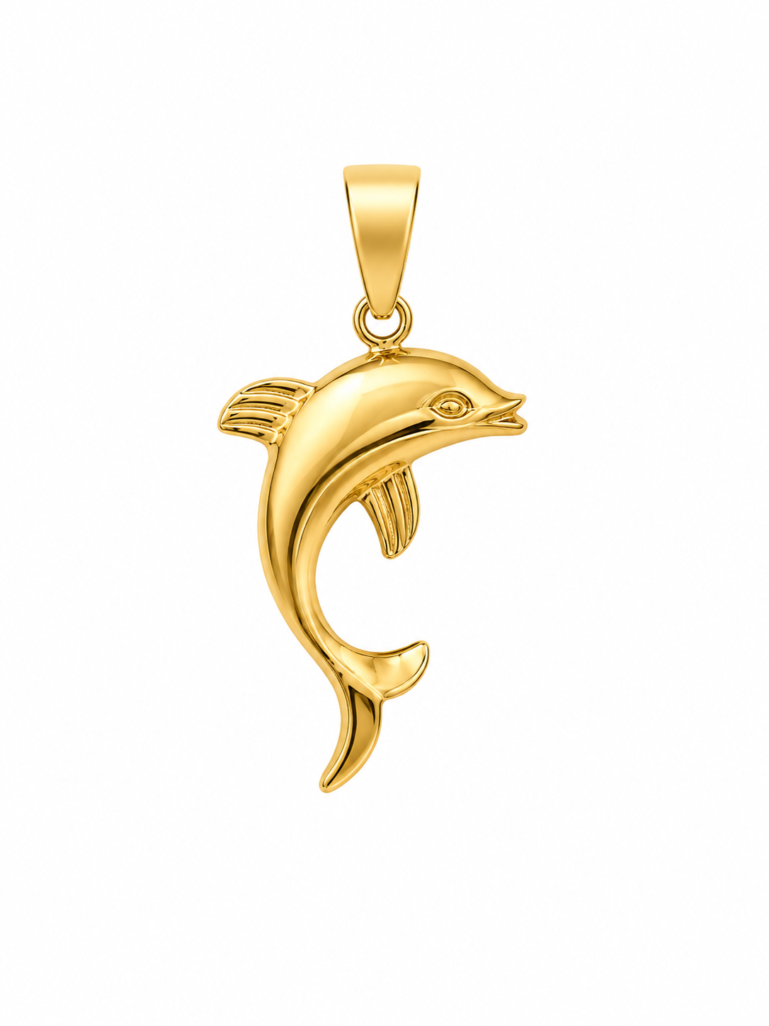 14KT SMALL GOLDEN DOLPHIN PENDANT Size SMALL Weigth 1GR
