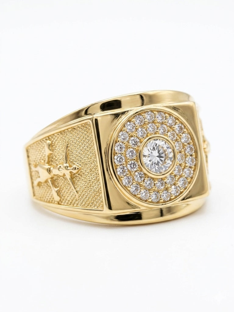 10KT STONE RING Size 13
