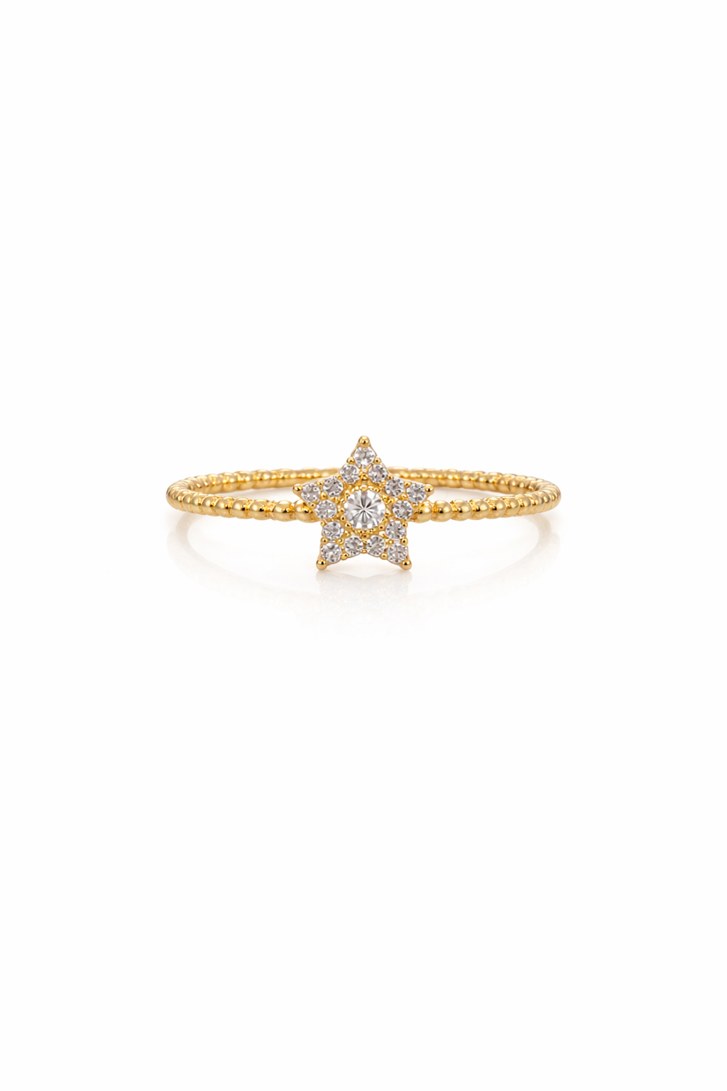 10KT DELICATE SMALL STAR RING Size 8 Weigth 1.3GR