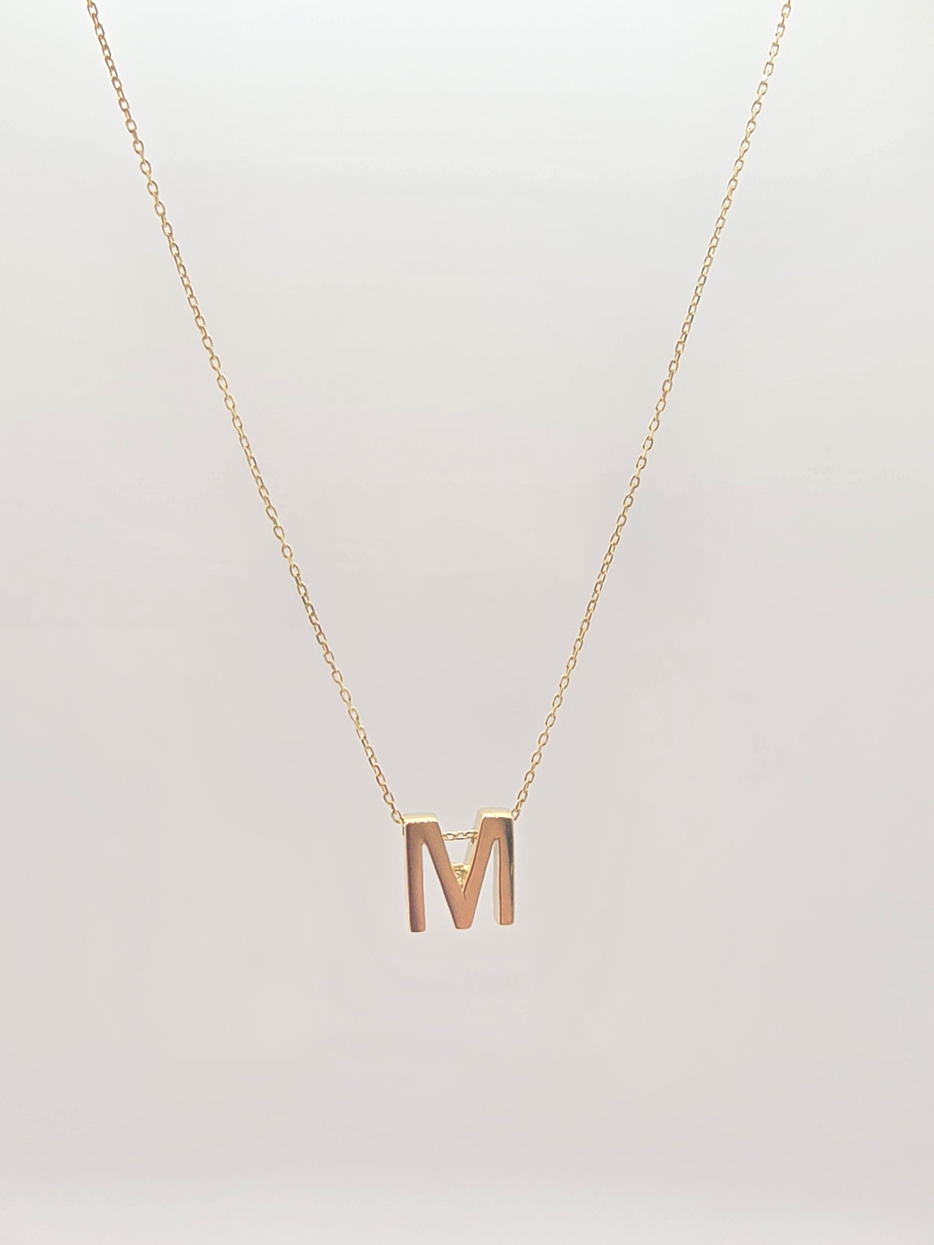 14KT LETTER "M" CHAIN Size 18INCH Weight 2.63GR