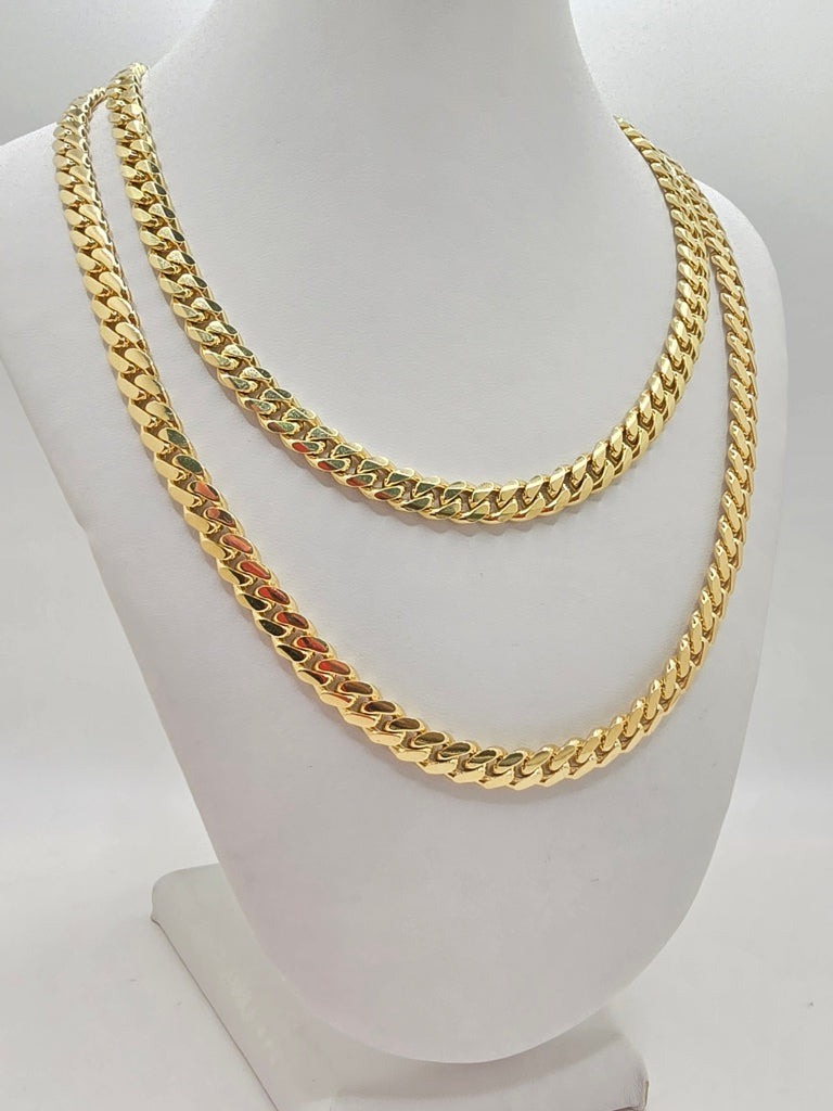 10KT SOLID MIAMI CUBAN CHAIN Size 22INCH 7MM Weight 70.1GR
