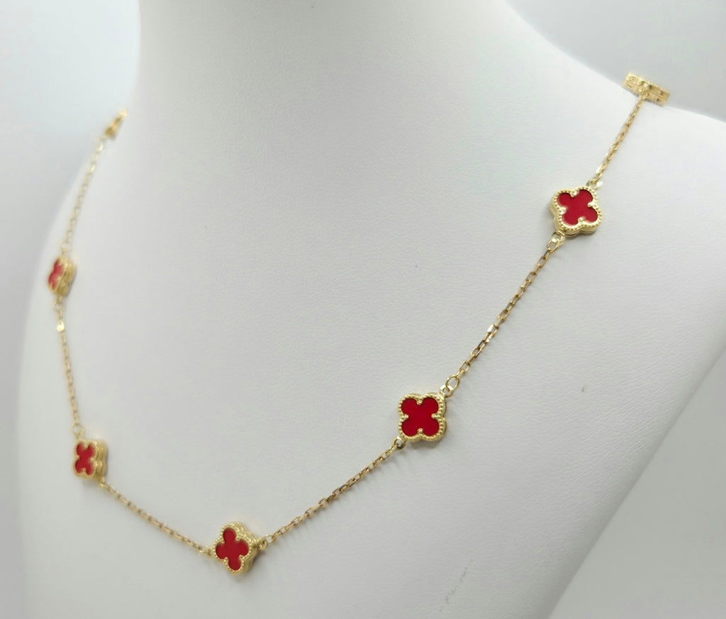 10KT FLOWER CHAIN Size 18INCH Weigth 5.5GR