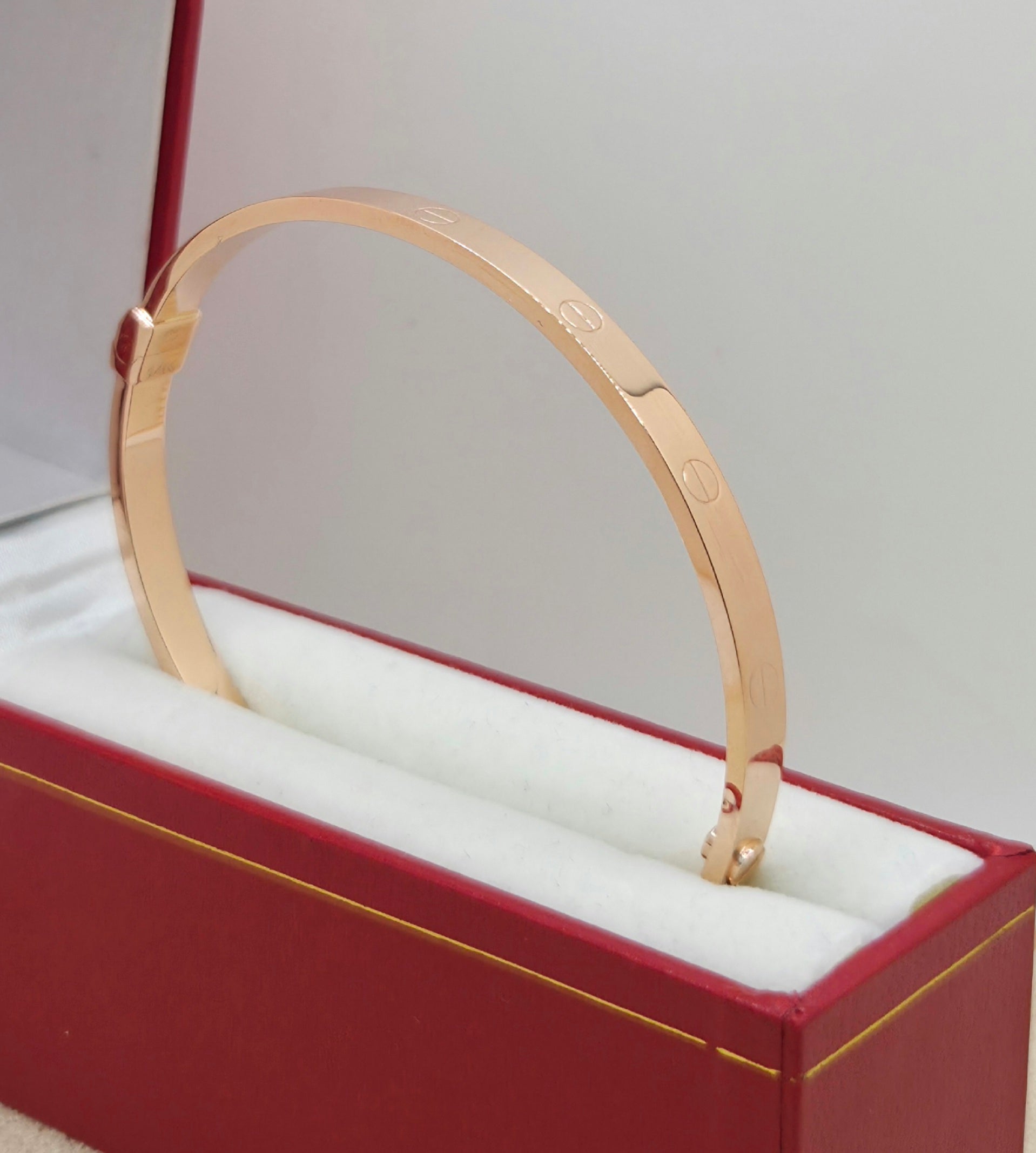 14KT ROSE GOLD CARTI BANGLE Size 5MM 18 Weight 7.9GR