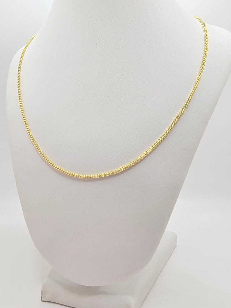 10KT HOLLOW FRANCO CHAIN Size 1.5MM 22INCH Weight 2.1GR