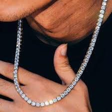 925 18CTW MOISSANITE TENNIS CHAIN  Size 22INCH 3MM