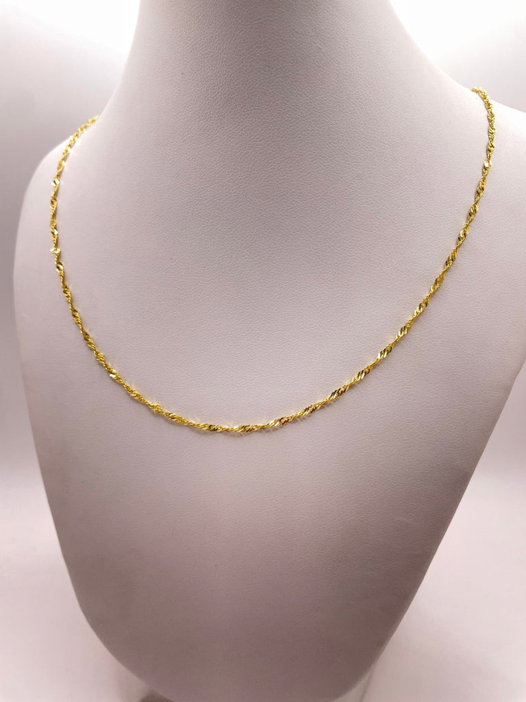 14KT  SINGAPORE CHAIN 18INCH 2MM 2.06GR