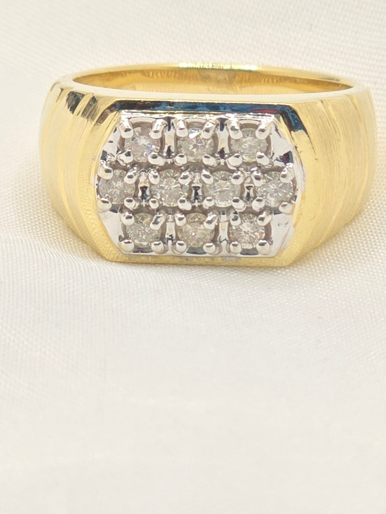14KT VINTAGE DIAMOND RING  Size SIZE 10 Weight 11.9 GRS