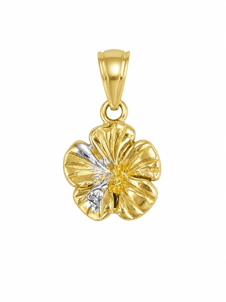 14KT SMALL HAWAIIAN FLOWER PENDANT Weight 1GR