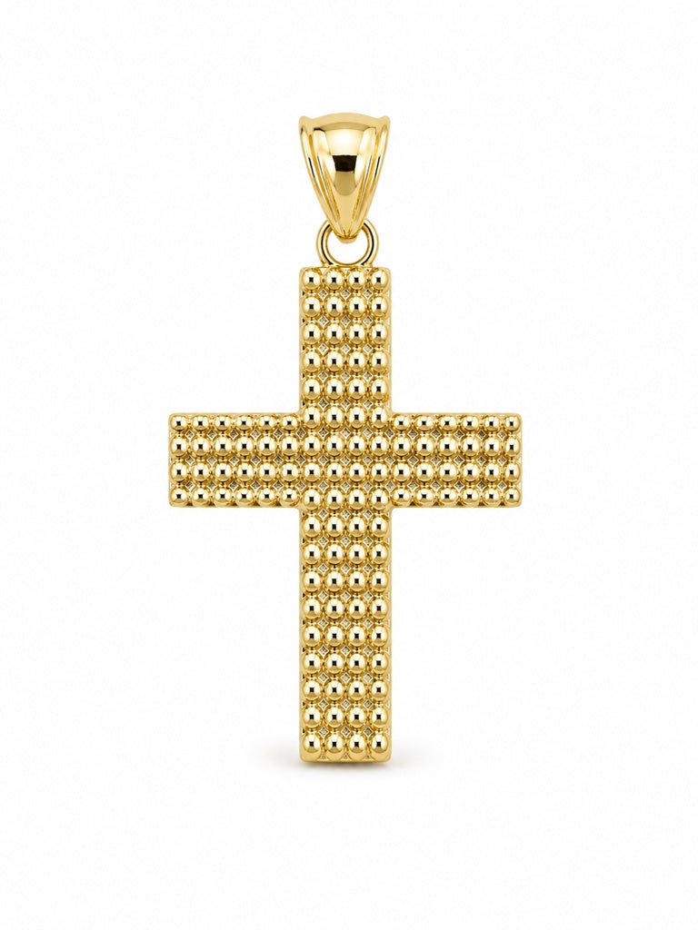10KT CROSS PENDANT Size