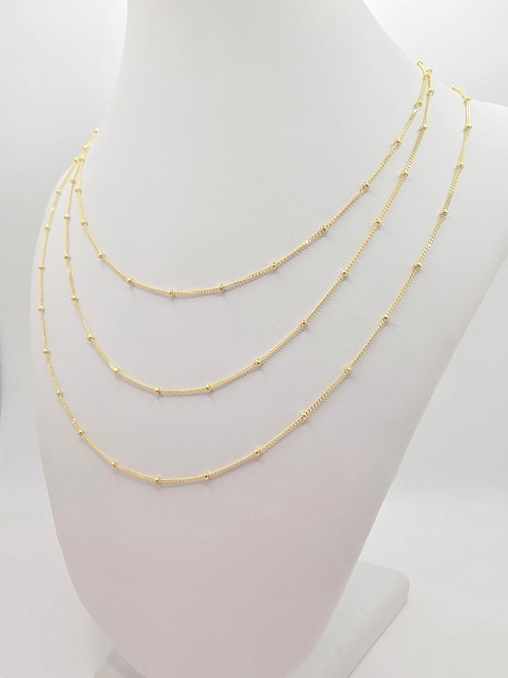10KT BEAD CHAIN Size 20INCH Weight 2.2GR