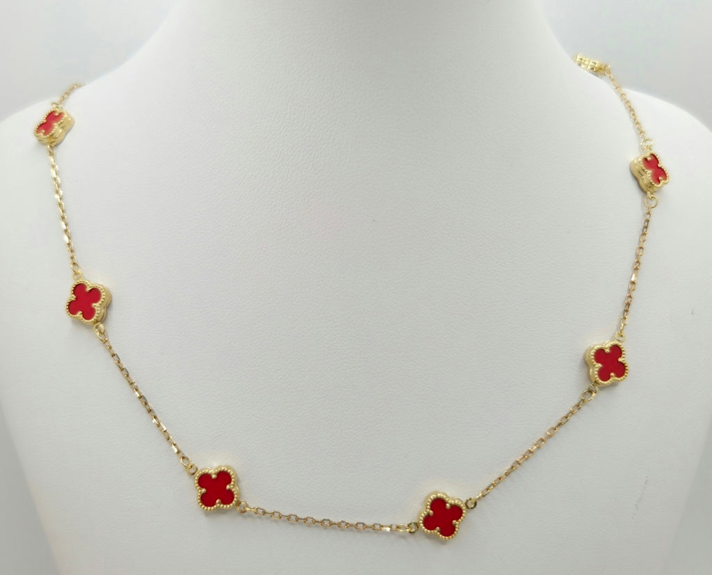 10KT FLOWER CHAIN Size 18INCH Weigth 5.5GR