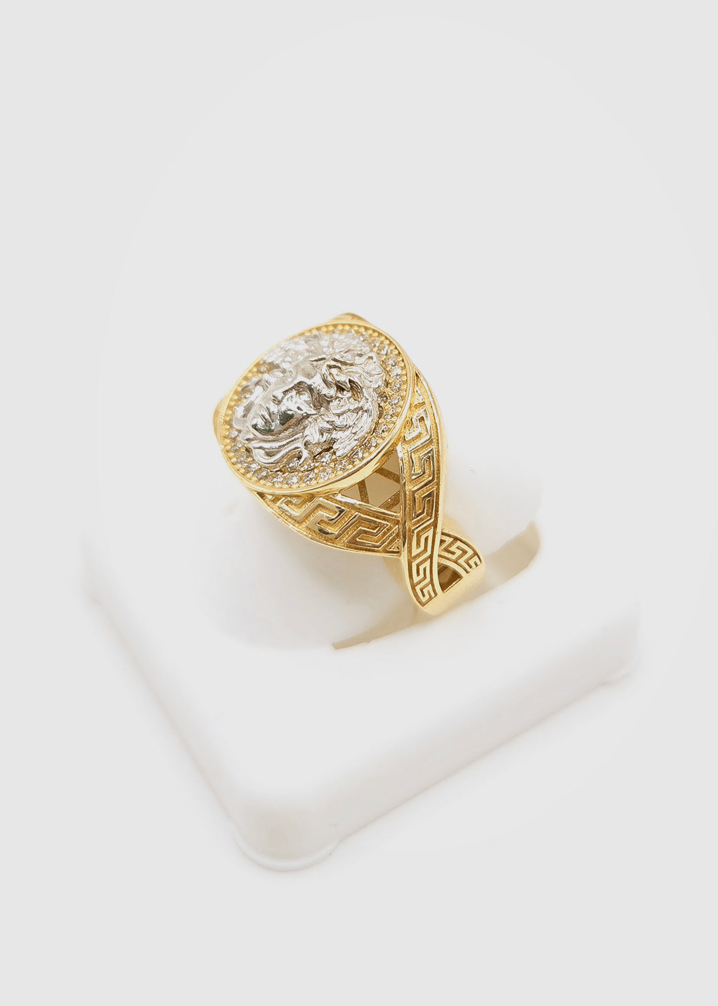 14KT MEDUSA MEN'S RING Size 8.5 Weight 6.3GR