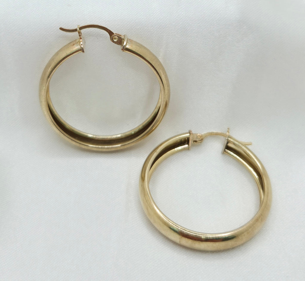 10KT PLAIN HOOPS EARRINGS Weight 4.2GR