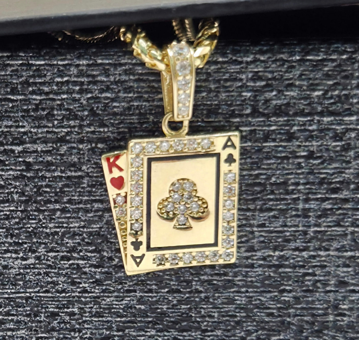 14KT SMALL POKER PENDANT Weight 2.1GR