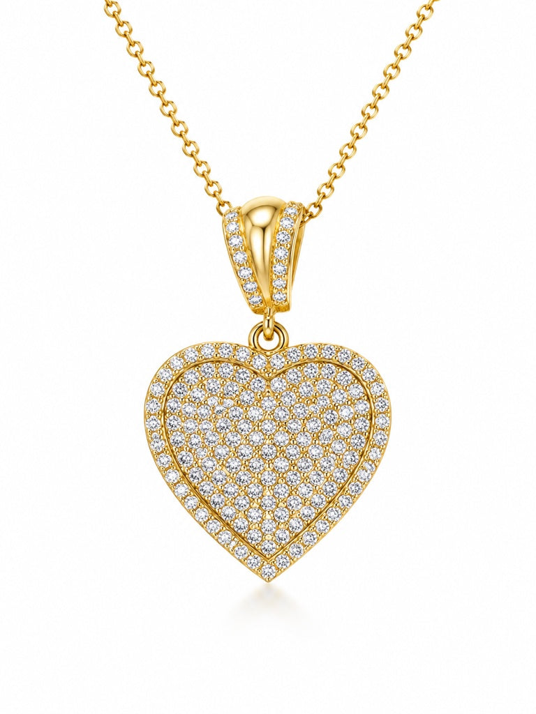 10KT CZ HEART PENDANT Weight 3GR