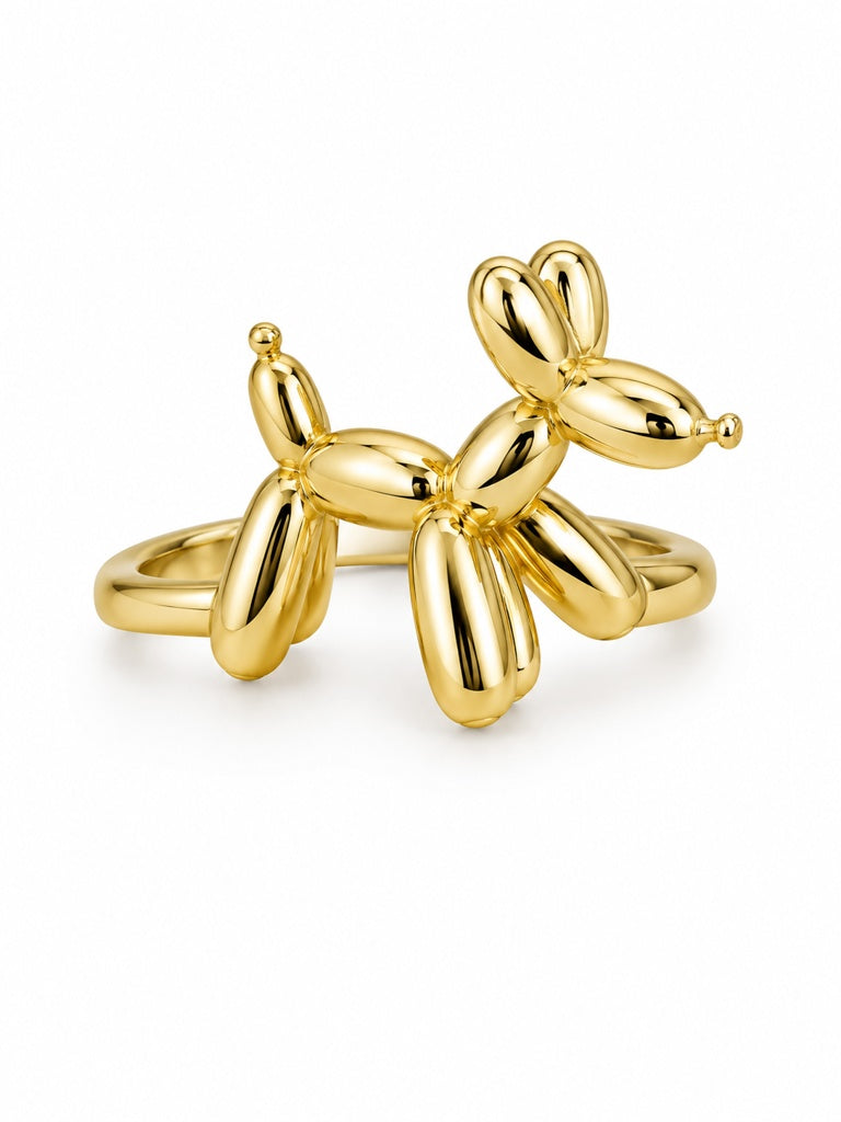 10KT BALLON DOG RING Size 7 Weigth 2.6