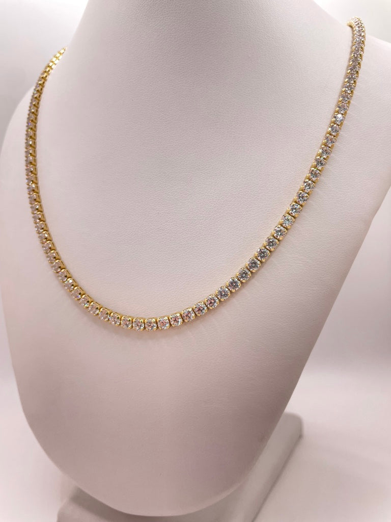 10KT TENNIS CHAIN 22INCH 3.5MM