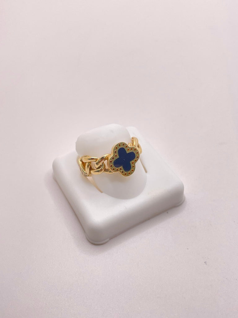 10KT FLOWER RING Size 8.5 Weigth 3.2GR