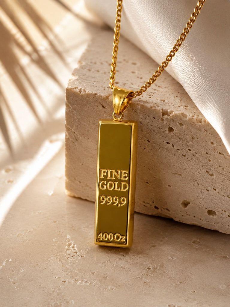 10KT GOLD BAR  PENDANT Size  Weigth 3GR