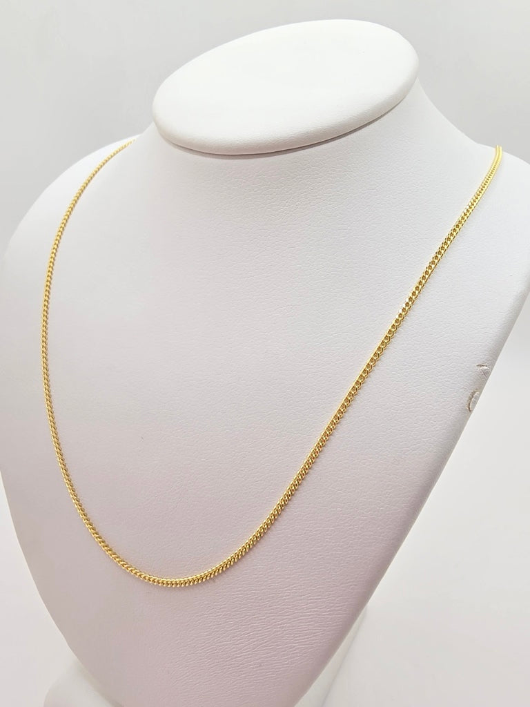 14KT BABY SOLID MIAMI CUBAN CHAIN Size 18INCH 1.5MM Weight 3.1GR