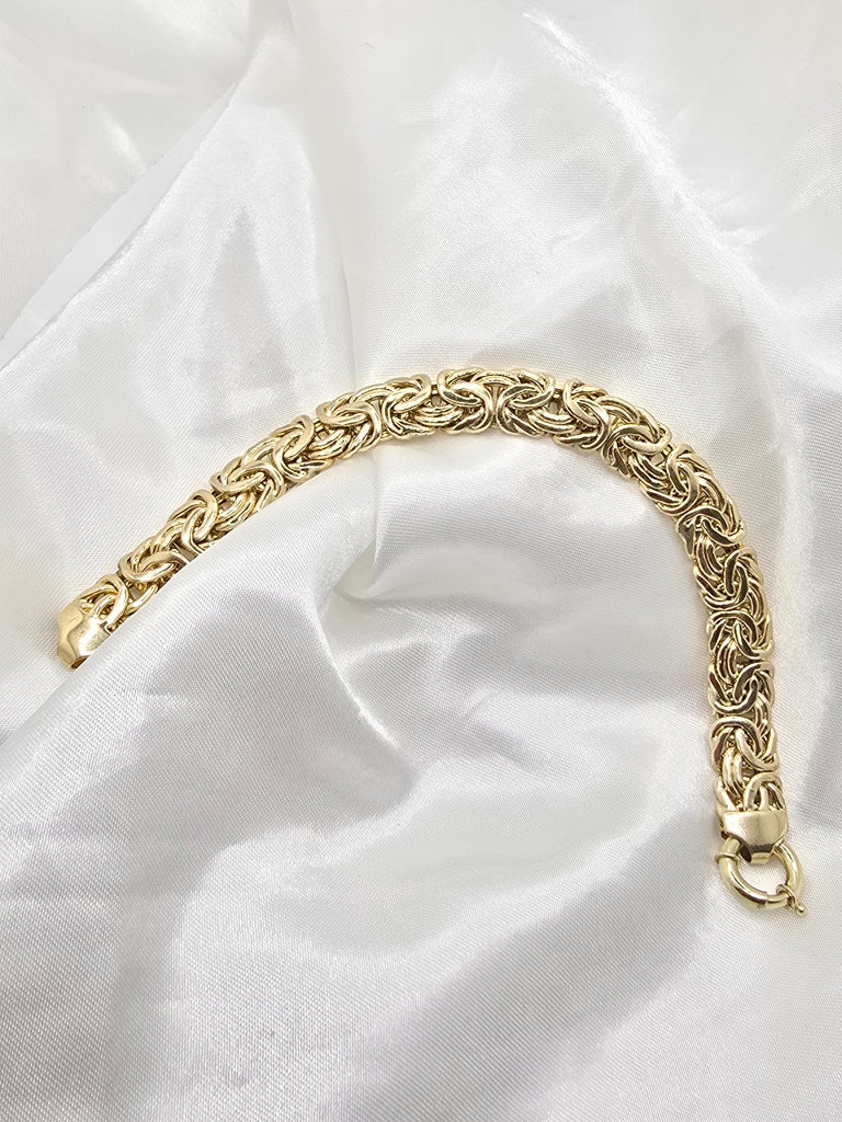 10KT BYZENTINE  BRACELET  Size 7INCH Weight 13.1GR