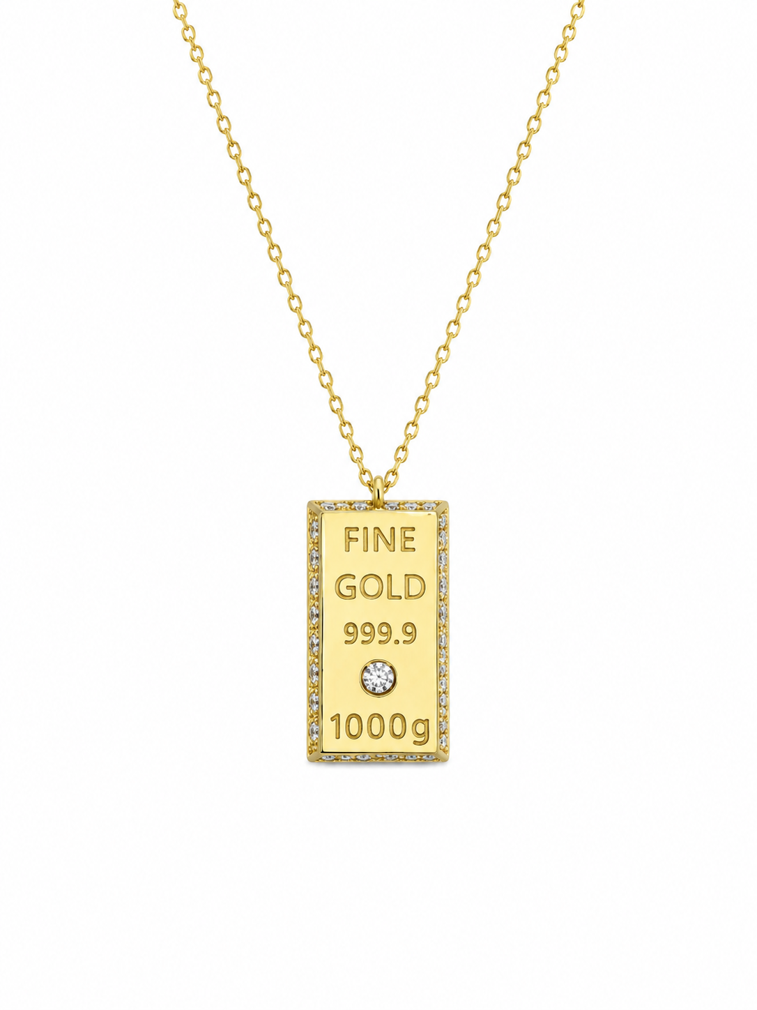 14K GOLD BAR CHAIN Size 18INCH 2MM