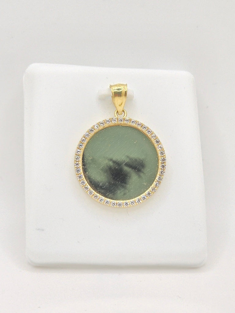 10KT MEMORIAL PENDANT CZ EDGE