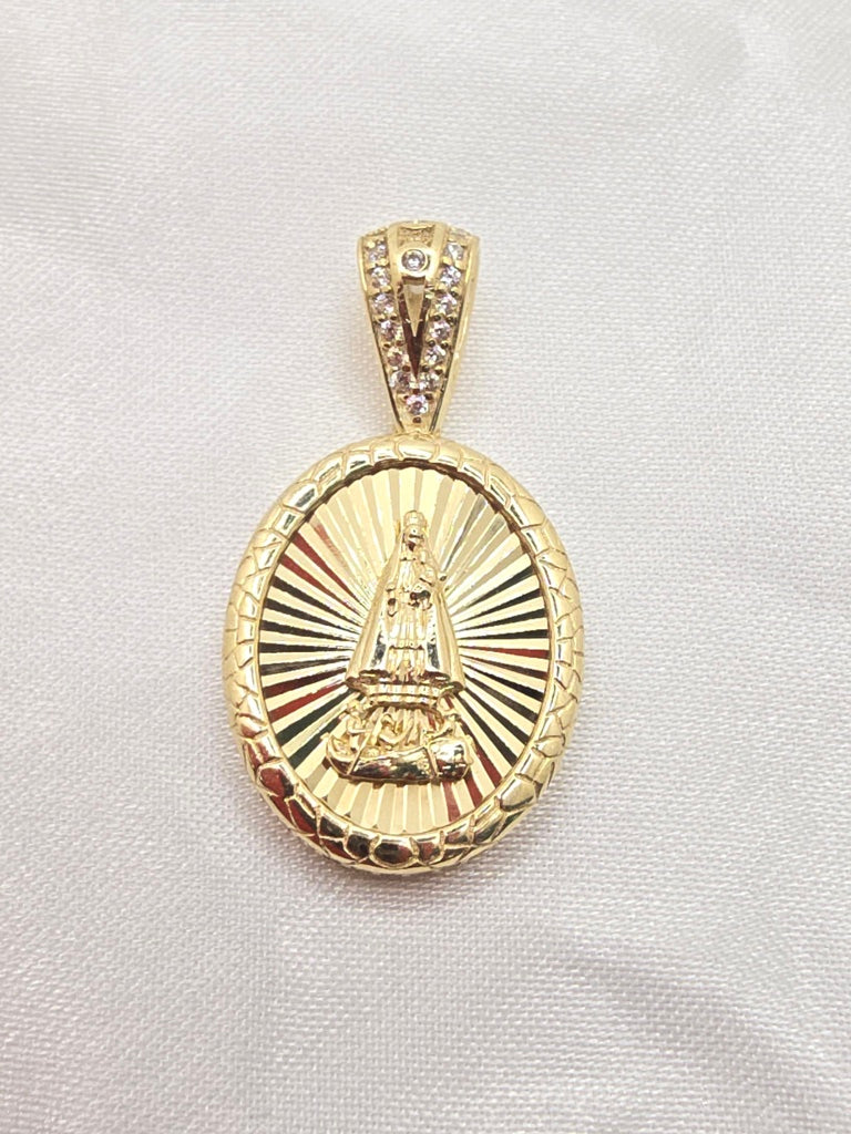 10KT SMALL OVAL CARIDAD PENDANT Weight 3.5GR