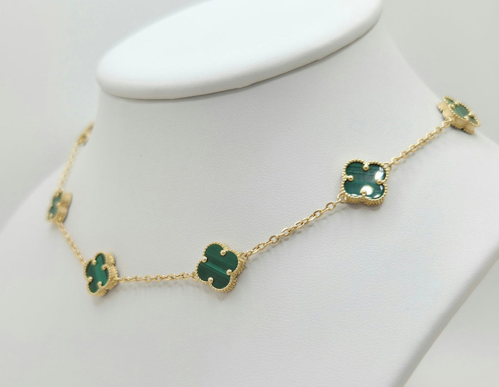14KT FLOWER CHAIN Size 18INCH Weigth 9.8GR