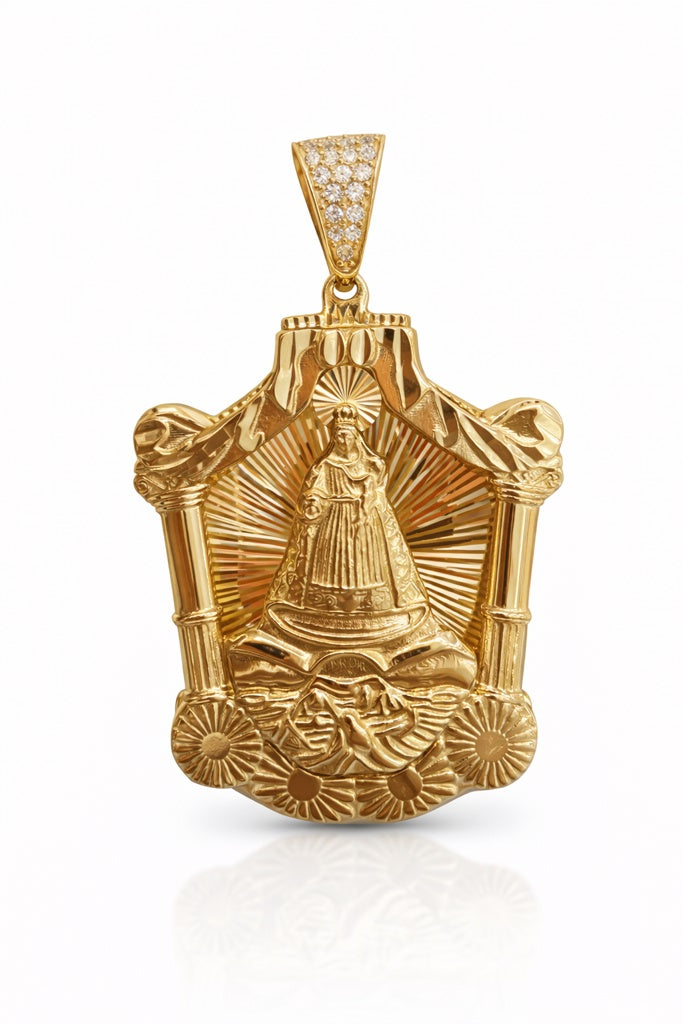 10KT HOUSE STYLE CARIDAD PENDANT Size LARGE Weigth 13.2GR