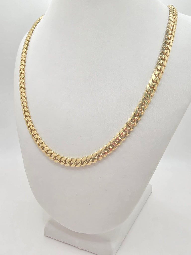 10KT SOLID MIAMI CUBAN CHAIN Size 26INCH 6MM Weigth 63.8GR