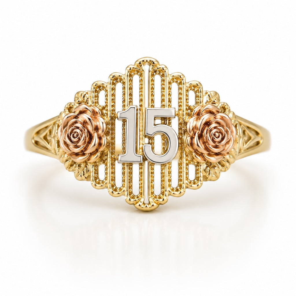 10KT 15ANERA RING Size 7 Weigth 2.9GR