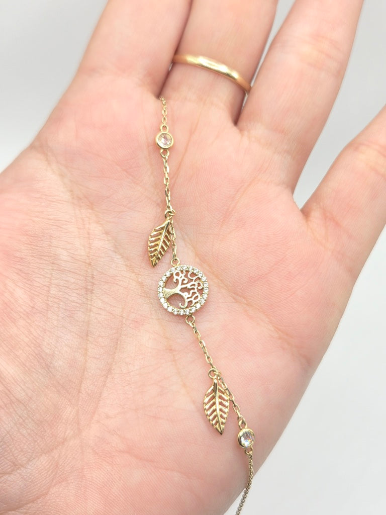 10KT DELICATE DREAMCATCHER BRACELET Size 7INCH Weight 2GR