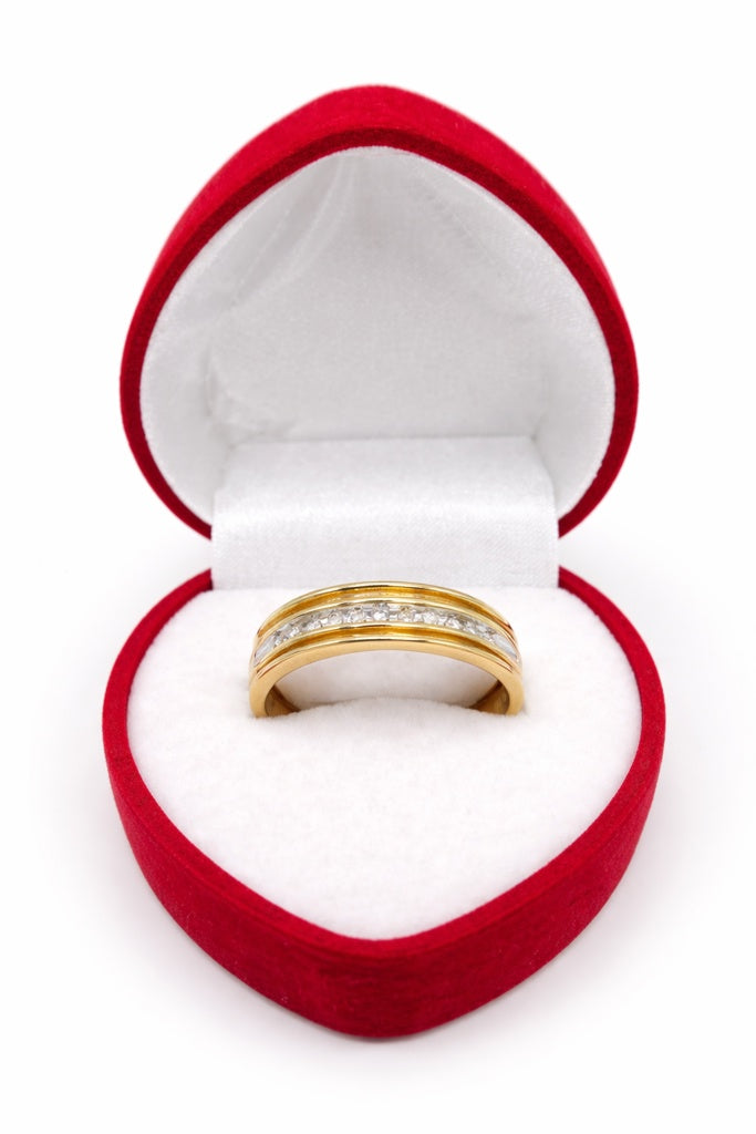 10KT CLASSIC DIAMOND MANS' ENGAGEMENT RING Size 0.1/10CT