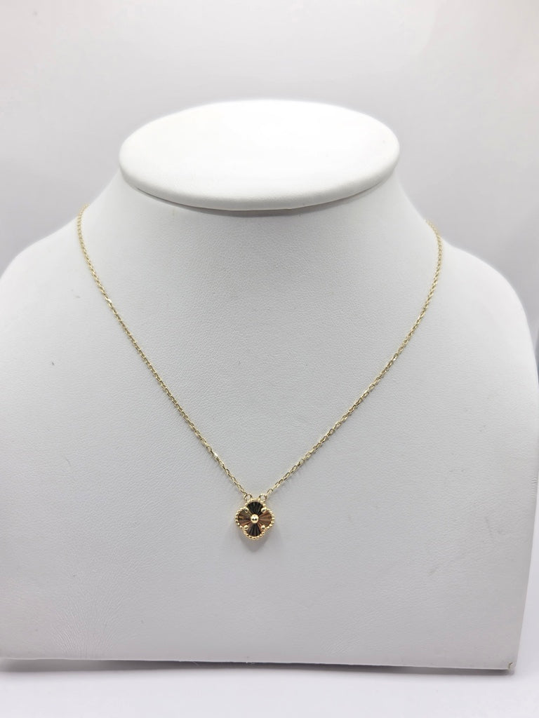 10KT SMALL SINGLE GOLDEN CLOVER CHAIN Size 18INCH Weight 2.2GR