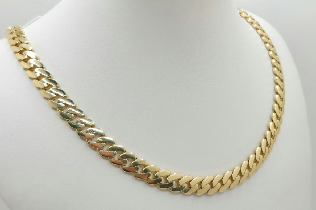 10KT SEMISOLID MIAMI CUBAN CHAIN Size 6MM 16INCH Weight 18.7GR