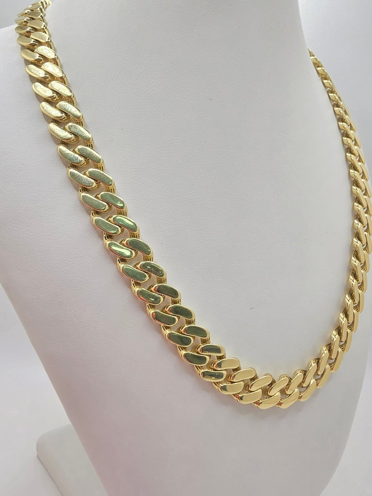 10KT CERTIFIED PLAIN MONACO CHAIN Size 13.5MM 22INCH Weight 46.3GR
