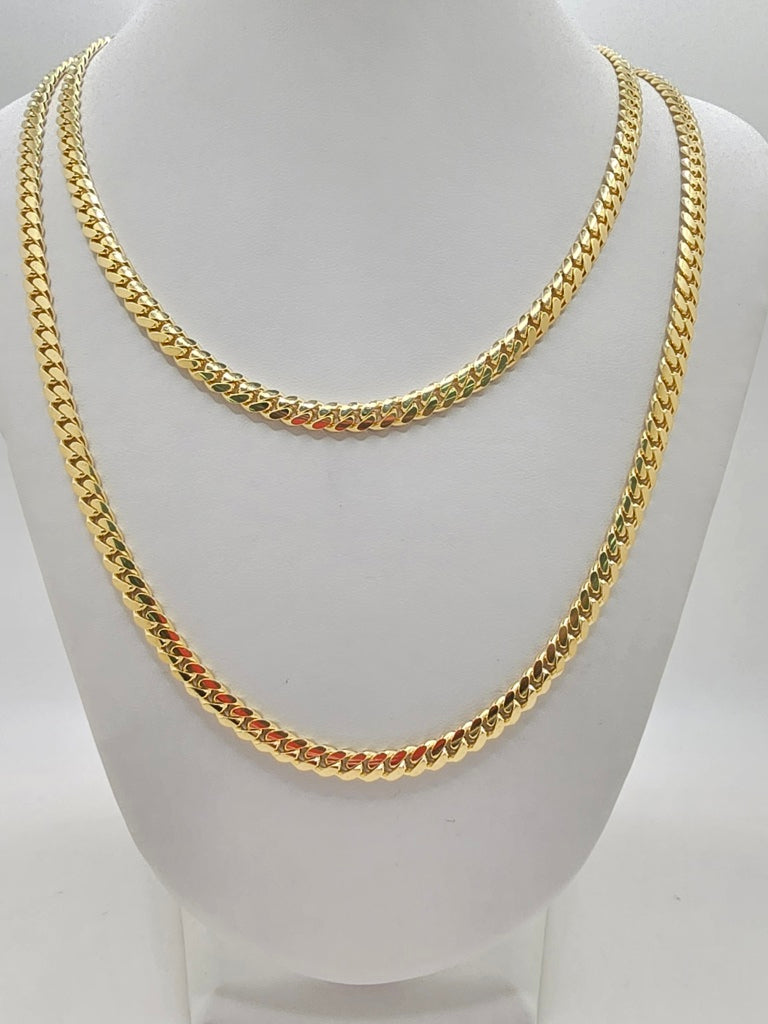 10KT SOLID MIAMI CUBAN CHAIN Size 22INCH 5MM Weight 38.6GR