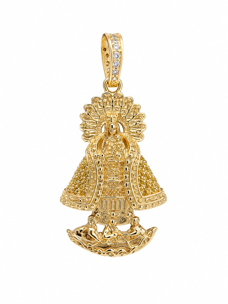 10KT VIRGEN DE LA CARIDAD PENDANT Size  Weigth 3GR