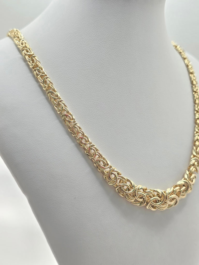 14KT BYZANTINE CHAIN Size 18INCH Weight 12.65GR