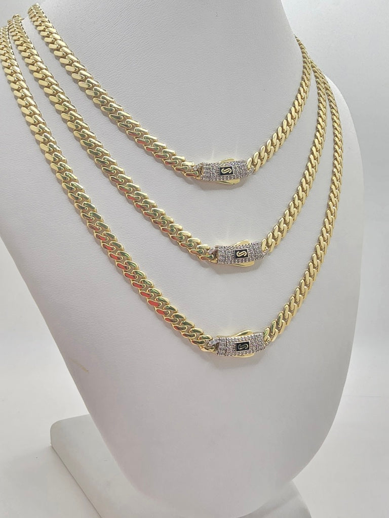 10KT CERTIFIED MONACO CHAIN CZ CLOSURE Size 20INCH 5MM Weight 12.6GR