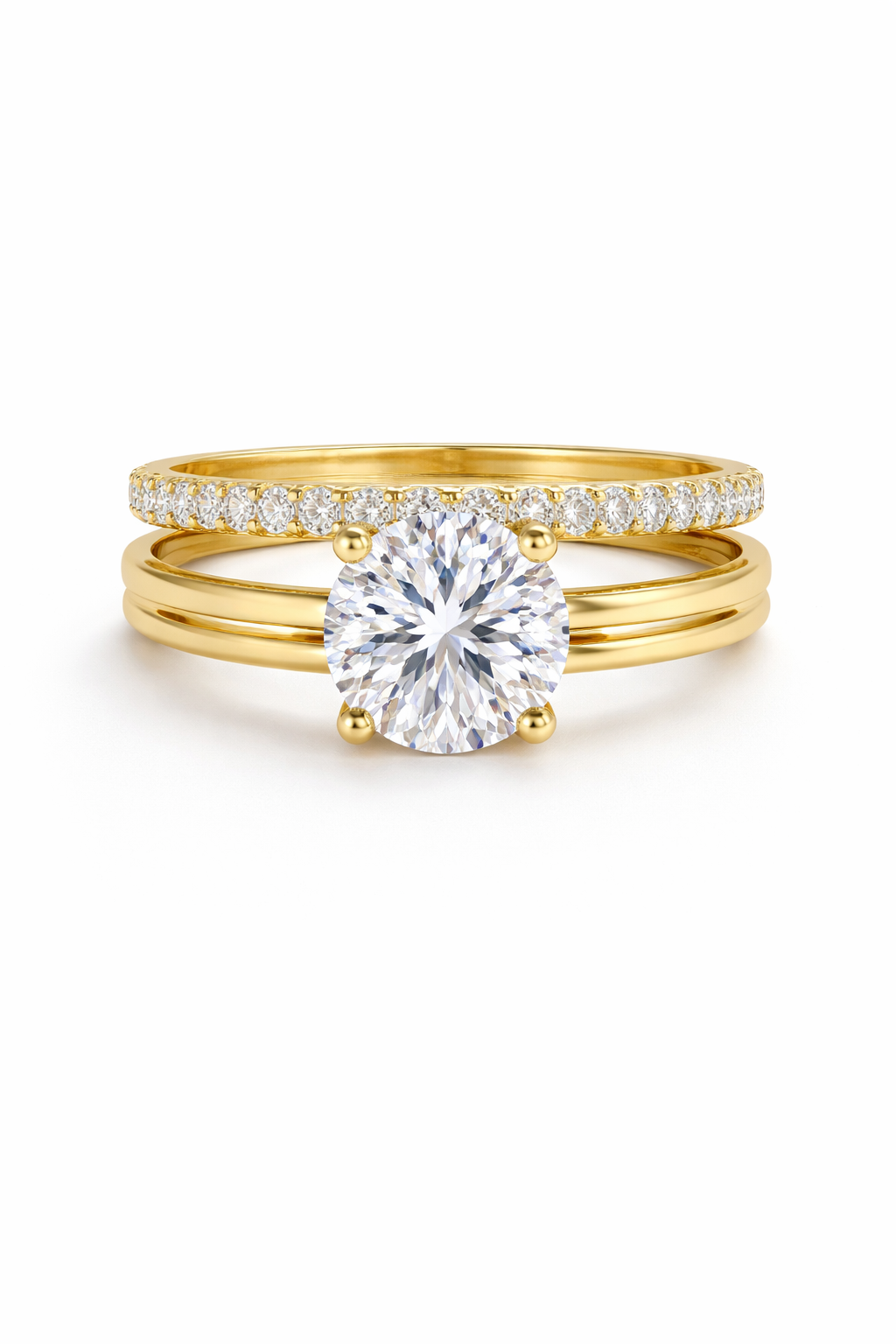10KT CZ CLSSIC DELICATE WEDDING WOMAN'S RING Size 7 Weight 3.9GR