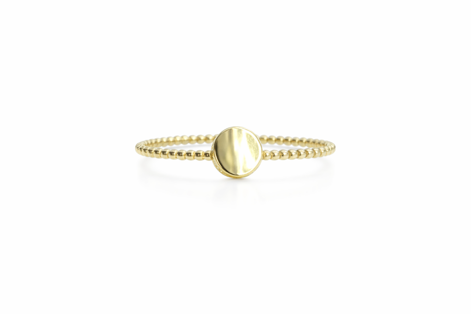 10KT MODERN CZ DETAIL RING Size 7.5 Weight 1.5GR